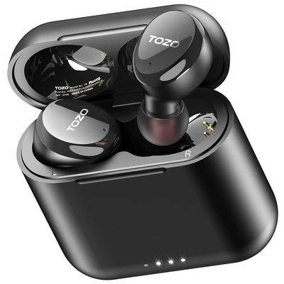Product Bluetooth Handsfree Tozo T6S (TWS) In-ear Type-C Black base image