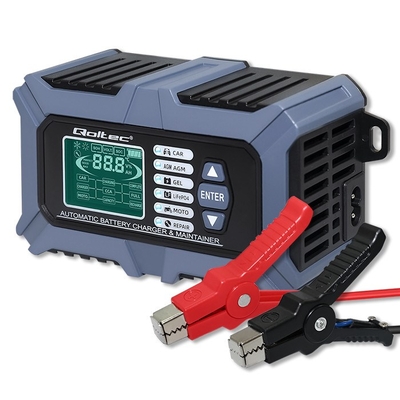Product Φορτιστής Μπαταρίας Αυτοκινήτου Qoltec Smart Microprocessor Tester and 12V / 6A / LCD  base image