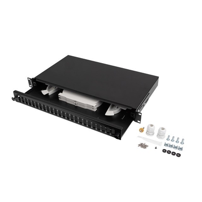 Product Network Switch Lanberg 24XSC DUPLEX / 24XLC QUAD Rack 19" 1U Black + Accessories base image