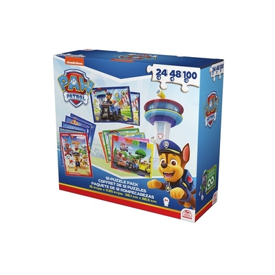 Product Puzzle Spin Master PAW Patrol 12-Pack, 24, 48, & 100 pieces, for Ages 4 & Up base image