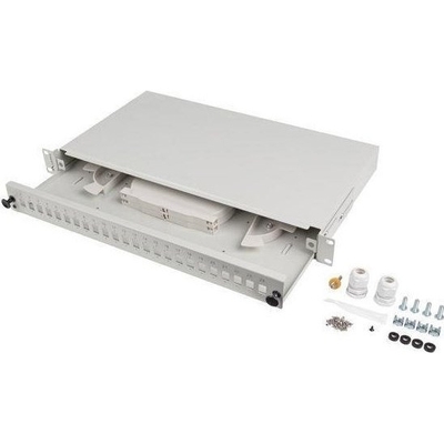Product Network Switch Lanberg 24XSC SIMPLEX / 24XLC DUPLEX Rack 19" 1U Gray + Accessories base image