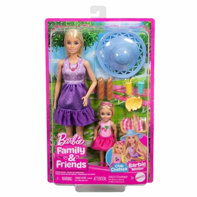 Product Κούκλα Barbie Family & Friends & Accessories, Picnic-Themed Playset with 2 Dolls & 9 pieces base image