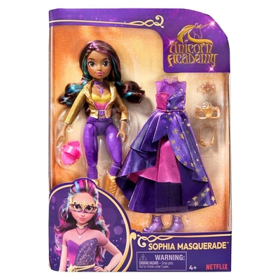 Product Κούκλα Unicorn Academy, Sophia Masquerade Ball with 9 Accessories, 9.5, & Unicorn base image