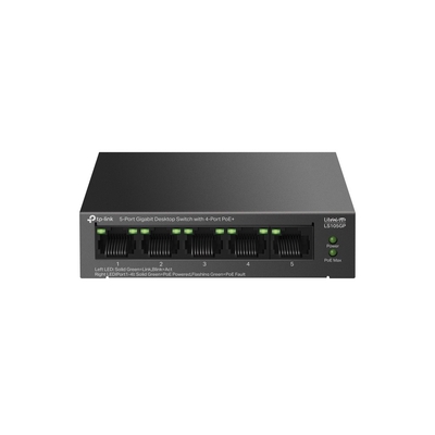 Product Network Switch TP-Link LiteWave 5-Port Gigabit Desktop with 4-Port PoE+ base image