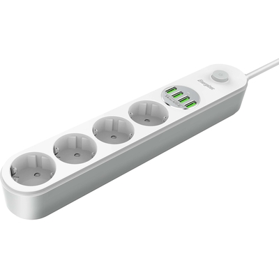 Product Πολύπριζο με USB Energizer EPB2500W01EU 2 m 3 AC outlet(s) Indoor White, Black base image