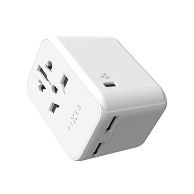Product Αντάπτορας Πρίζας Fixed / World Adapter / FIXCT30-1C2A-WH / USB-A/USB-C base image