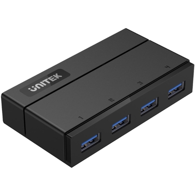 Product USB Hub Unitek Y-HB03001 USB 3.2 Gen 1 (3.1 Gen 1) Type-B 5000 Mbit/s Black base image