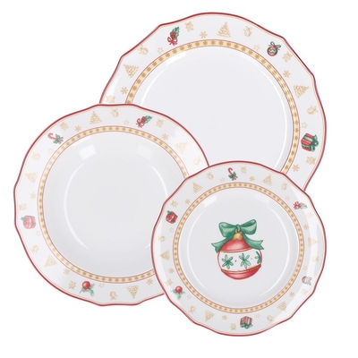 Product Πιάτα La Porcellana Bianca CHRISTMAS EDITION Set of 3 plates for 2 people base image