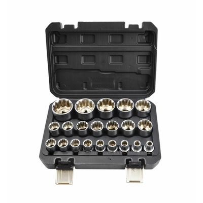 Product Σετ Εργαλείων AW SPLINE SOCKET SET 21pcs. 12-ANGLE. 1/2" 8-36mm Black LINE base image
