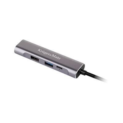 Product Docking Station Kruger & Matz Type-C to HDMI/USB3.0/USB2.0/C port adapter (HUB) base image