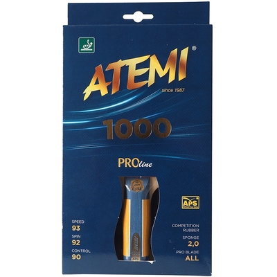 Product Ρακέτα Ping Pong New Atemi 1000 Pro anatomical base image