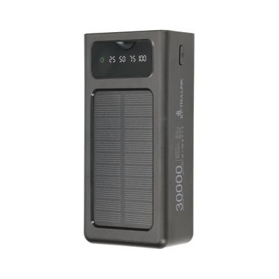 Product Powerbank Extralink EPB-093 30000mAh Black Solar USB-C base image
