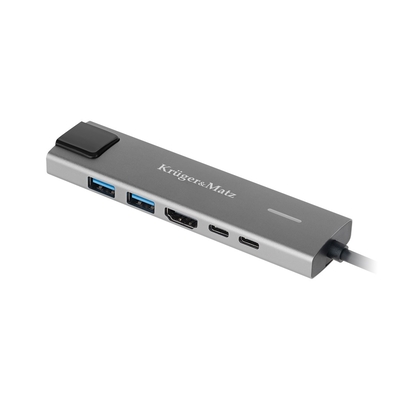Product Docking Station Type-C to HDMI Adapter (HUB)/2x USB3.0/2x USB Type-C/RJ45 base image