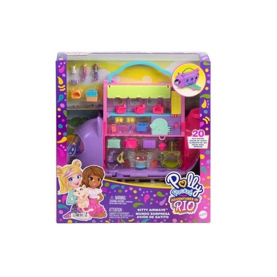 Product Μινιατούρα Polly Pocket Kitty Airways with 2 Micro Dolls and Pet, with Accessories base image