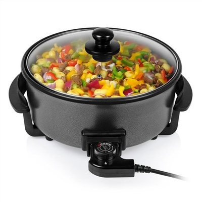 Product Teppanyaki Tristar / grill pan XL / PZ-9135 / 30cm / 1500W / handle / Black base image