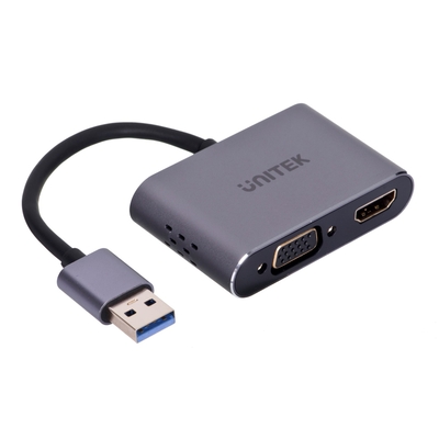 Product Αντάπτορας USB Unitek ADAPTER USB-A - HDMI & VGA, FULL HD, M/F base image