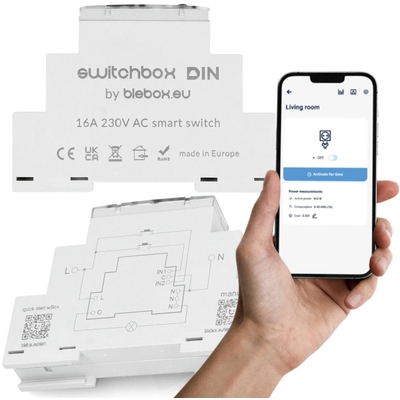 Product Ενδιάμεσος Διακόπτης Switchbox relay Module din Blebox base image
