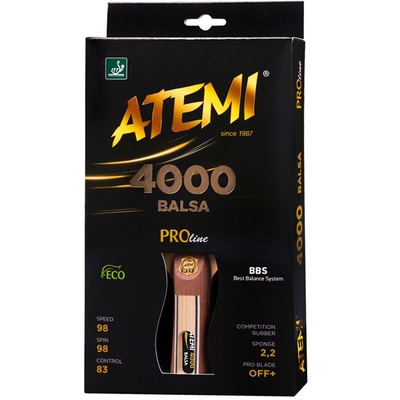 Product Ρακέτα Ping Pong Atemi 4000 Balsa anatomical base image