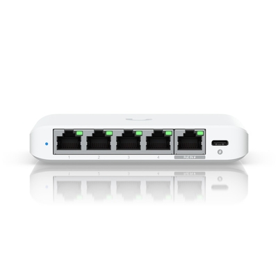 Product Network Switch Ubiquiti UniFi Flex Mini 2.5G Managed 2.5G (100/1000/2500) (PoE) Desktop White base image