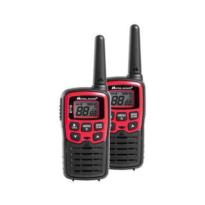 Product Ασύρματοι Πομποδέκτες Midland XT10 16 channels 446.00625 - 446.09375 MHz Black, Red base image
