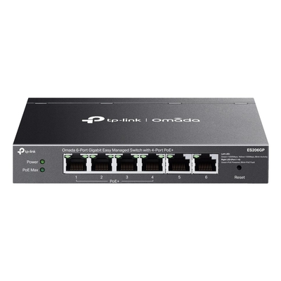 Product Network Switch TP-Link Omada ES206GP Managed Gigabit (10/100/1000) (PoE) Black base image