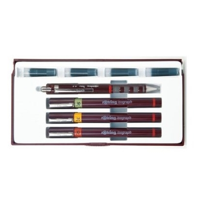 Product Ραπιδογράφοι Rotring Isograph 0.2/0.3/0.5 Capped gel pen Black 4 pc(s) base image