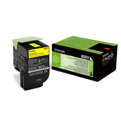 Product Toner Lexmark 802Y 1 pc(s) Original Yellow base image