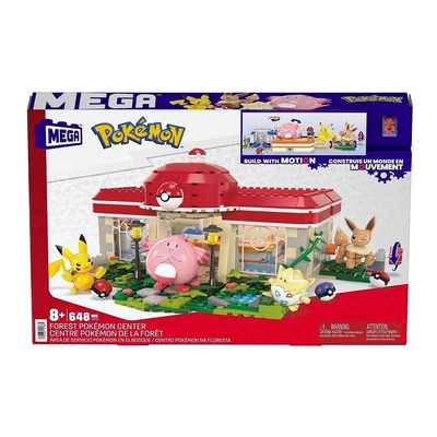 Product Τουβλάκια MEGA Pok?mon Building Toy Kit, Forest Center (648 pieces) with 4 Action Figures base image