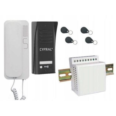 Product Θυροτηλέφωνο Orno Intercom CYFRAL COSMO 1-TENANT Black base image