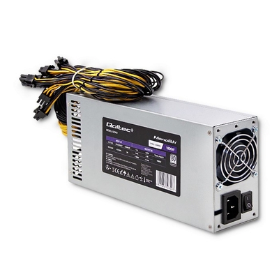 Product Τροφοδοτικό Υπολογιστή 1800W Qoltec 50349 PCI-E / 80 Plus Platinum / Game miner base image