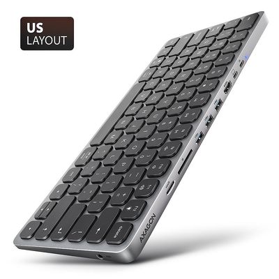 Product Πληκτρολόγιο Ασύρματο Axagon HMC-KB-US Wired USB 3.2 Gen 1 (3.1 Gen 1) Type-C Grey base image