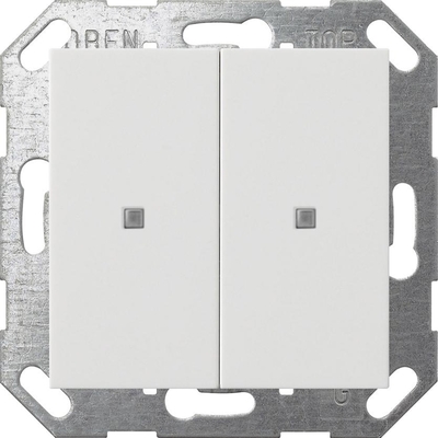 Product Αισθητήρας Gira pushbutton 2x KNX ONE System 55 pure White matt 517327 base image