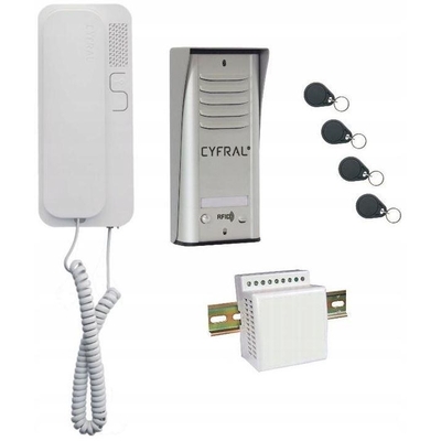 Product Θυροτηλέφωνο Orno Intercom CYFRAL COSMO 1-TENANT Silver base image