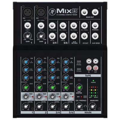 Product Κονσόλα Ήχου Mackie Mix8 8 channels 20 - 30000 Hz Black base image