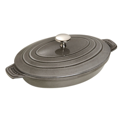Product Ταψί Oval baking dish with lid Staub - Graphite base image