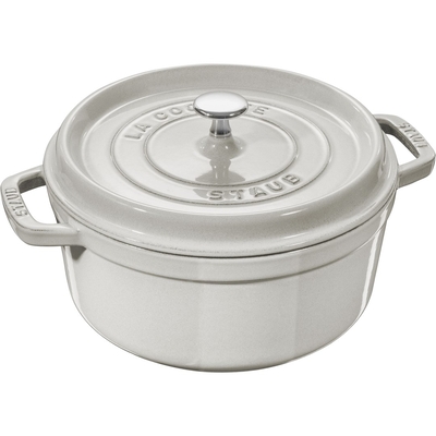 Product Γάστρα Staub Round Cast Iron Pot - 2.2 ltr, White Truffle base image