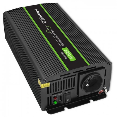 Product Inverter Qoltec Monolith power adapter/inverter Auto 2000W Black base image