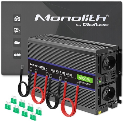 Product Inverter Qoltec Monolith 4000 MS Wave / 12V na 230V / 2000/4000W / USB base image