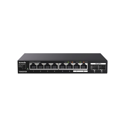 Product Network Switch Tenda TEM2010X 2.5G (100/1000/2500) Desktop Black base image