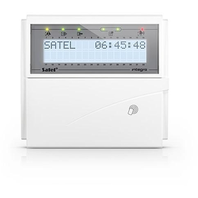 Product Πληκτρολόγιο Συναγερμού Satel LCD (white backlight,125 kHz proximity Reader) INT-KLCDR-W base image