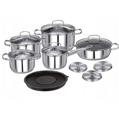 Product Σετ Μαγειρικά Σκεύη Smile 14-piece cookware set MGK-22 with cutting board set base image