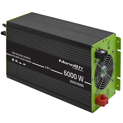 Product Inverter Qoltec Monolith 3-in-1 Solar with AC Charging / MPPT / UPS / ATS base image