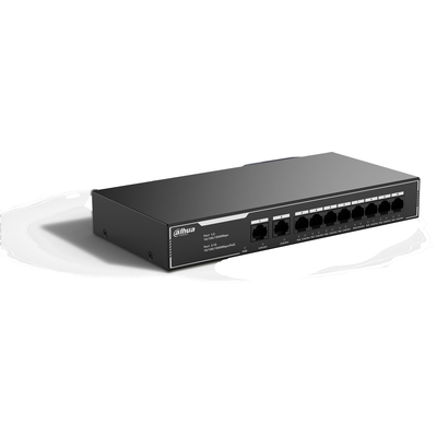 Product Network Switch Dahua Technology PoE SG1010LP Unmanaged L2 Gigabit (10/100/1000) (PoE) Black base image