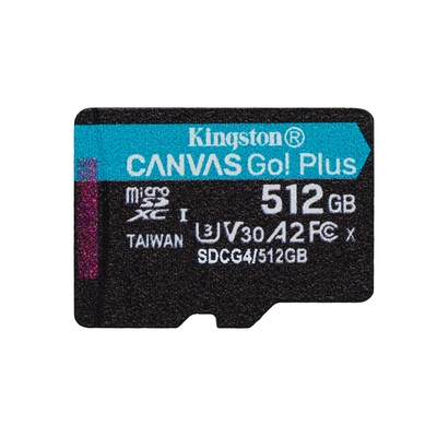 Product Κάρτα Μνήμης Kingston Technology 512GB microSDXC Canvas Go Plus Gen4 base image