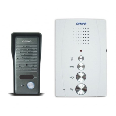 Product Θυροτηλέφωνο Orno SINGLE-FAMILY HEADPHONELESS, White, ELUVIO && base image