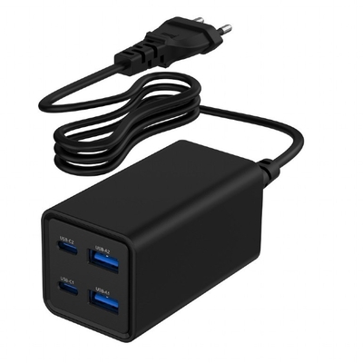 Product Φορτιστής Πρίζας Gembird TA-UC-2A2C-PD65-01-BK Laptop, Black AC Fast base image