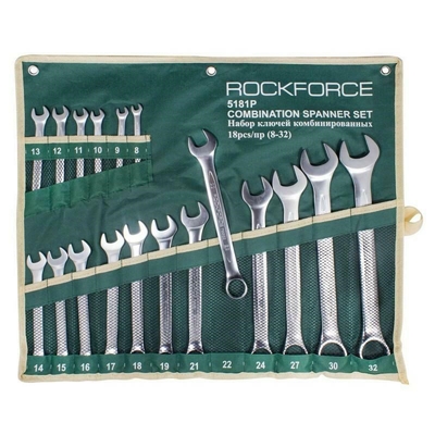 Product Σετ Κλειδιά Rockforce flat-OCZKOWY kpl.18el. (8-32mm) base image