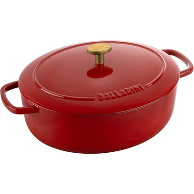 Product Γάστρα Ballarini Bellamonte Oval Cast Iron Casserole - Red, 2.2 ltr base image