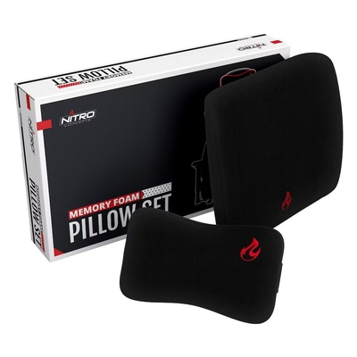 Product Μαξιλάρια Nitro Concepts Memory Foam Pillow Set Black/Red - foam cushion set base image