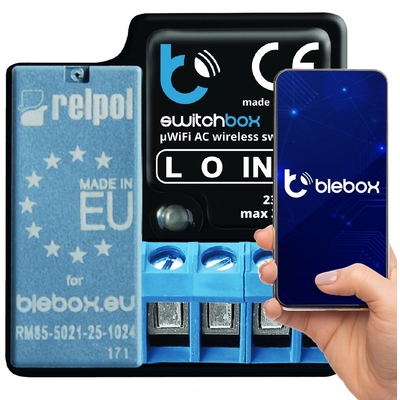 Product Συστήματα Ελέγχου Blebox switchbox v3 - 230V BREAKER with METERING base image